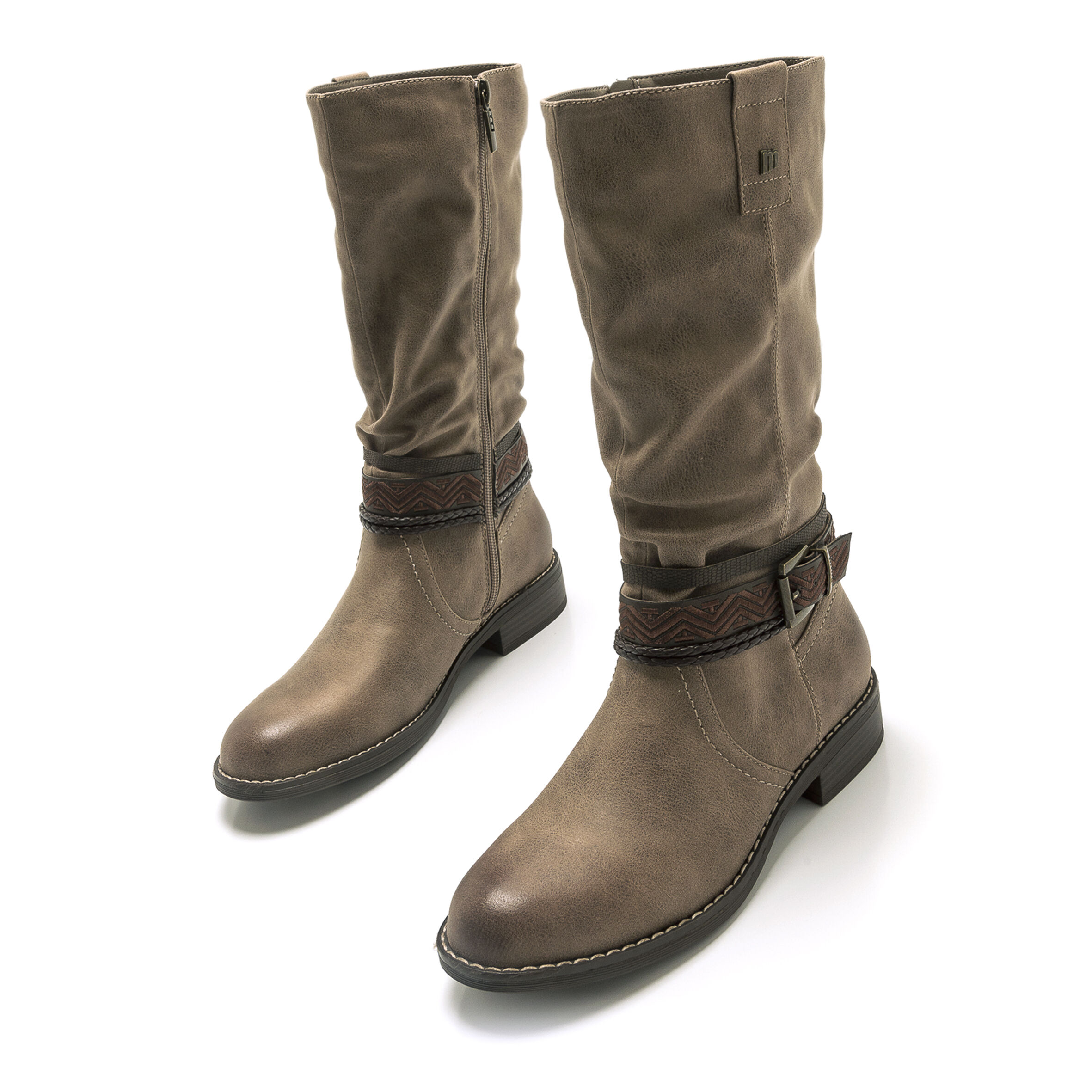 Botas planas marrones clearance